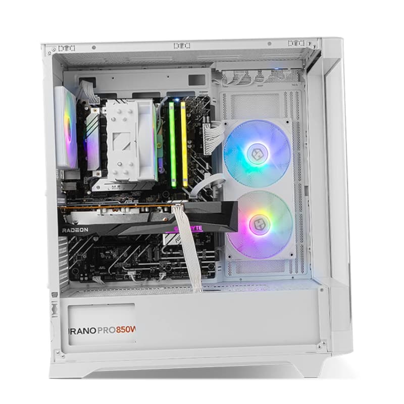 NOX Semitorre HUMMER ETHER  Cristal Curvo Blanco - 2