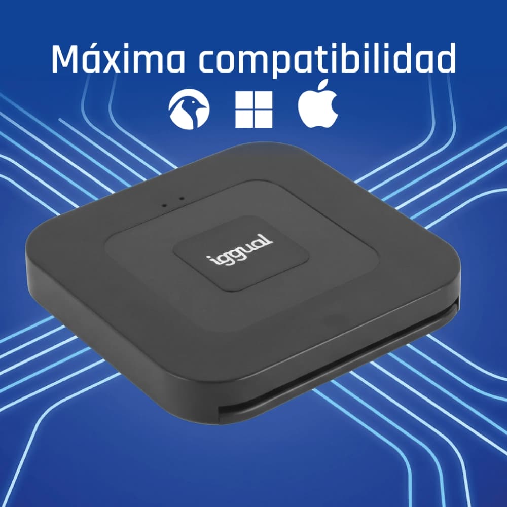 iggual Lector DNI SIP tarjetas ID USB-A / tipo C - 3