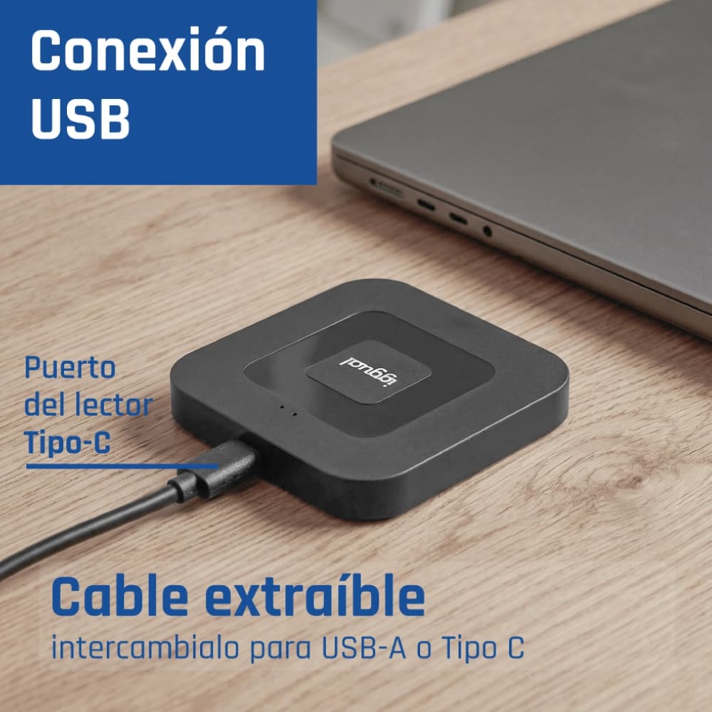 iggual Lector DNI SIP tarjetas ID USB-A / tipo C - 5