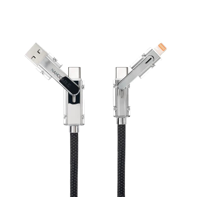 Nanocable Cable USB-C+USB-A/M LIGHTNING+USB-C/M 2M - 2