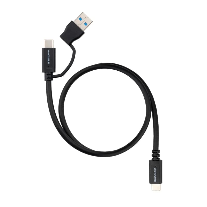 Nanocable Cable USB-C+USB-A/USB-C 3.2 GEN2 0.5M - 2