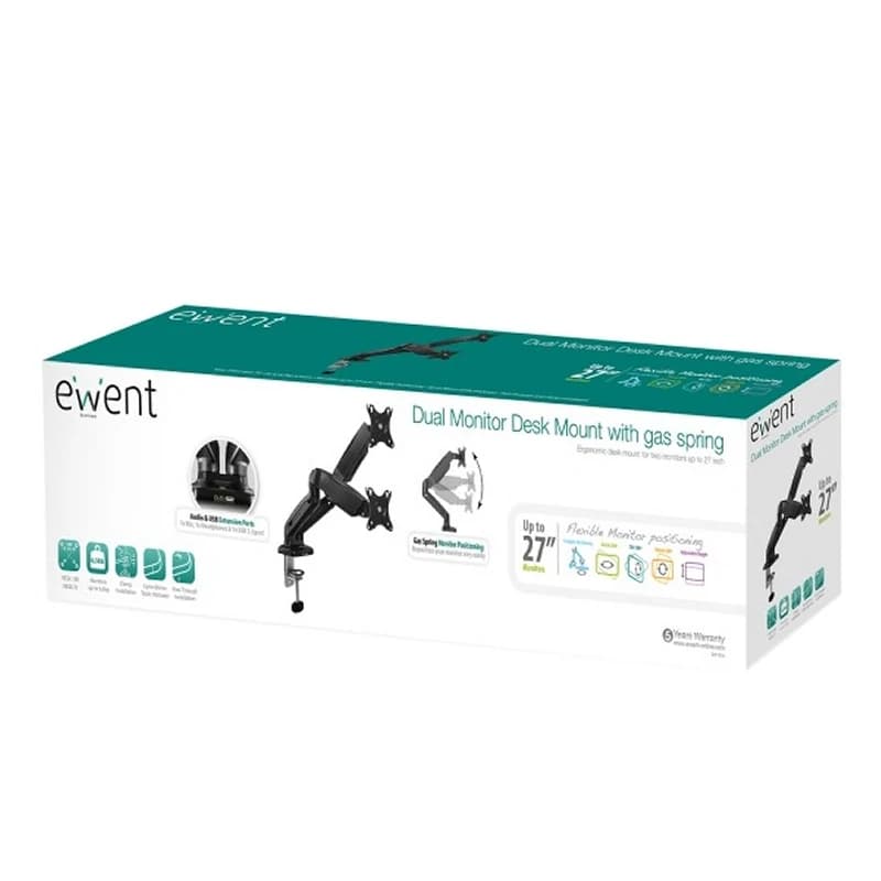 EWENT EW1516 Sop.TV Mesa Gas 2 Moni.27-34" USB-Mic - 4