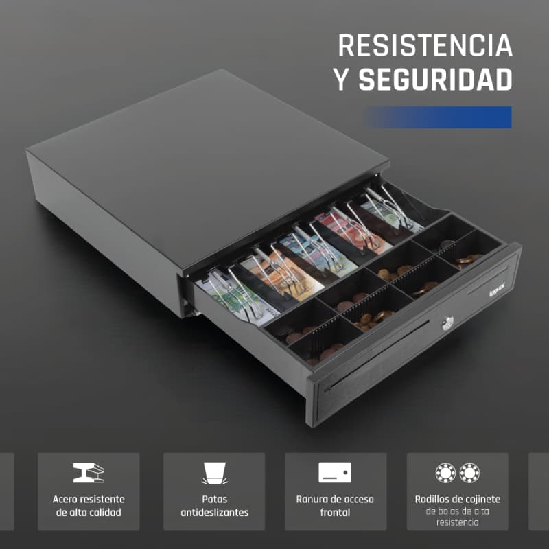 iggual Cajón Portamonedas IRON-50 42cm 5+8 negro - 3