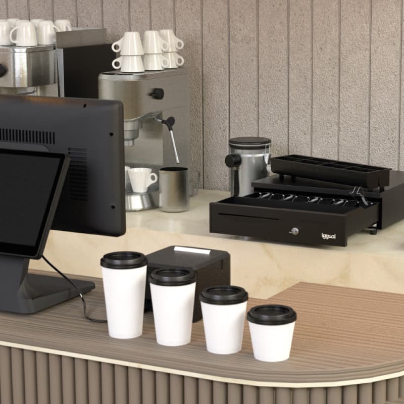 iggual Cajón Portamonedas IRON-50 42cm 5+8 negro - 8