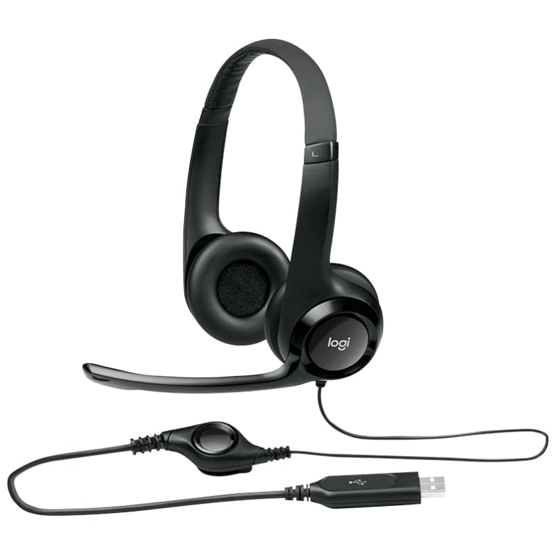 Logitech Auricular+Mic H390 USB Negro - 4