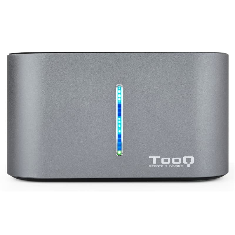 Tooq TQDS-805G Dock Station Doble Bahía HDD Gris - 2