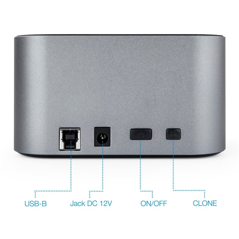 Tooq TQDS-805G Dock Station Doble Bahía HDD Gris - 3