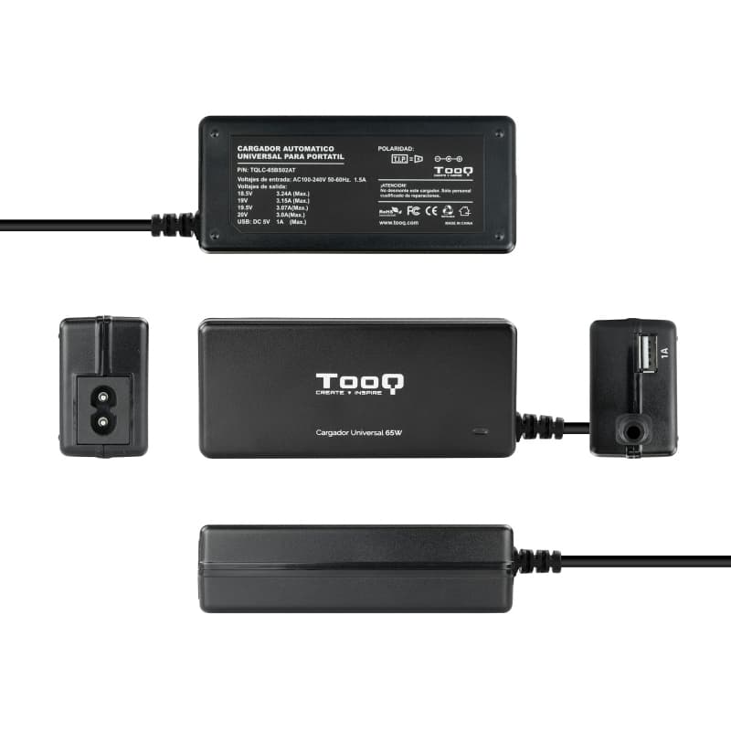 Tooq Cargador portátil 65W 8 Conectores - 3