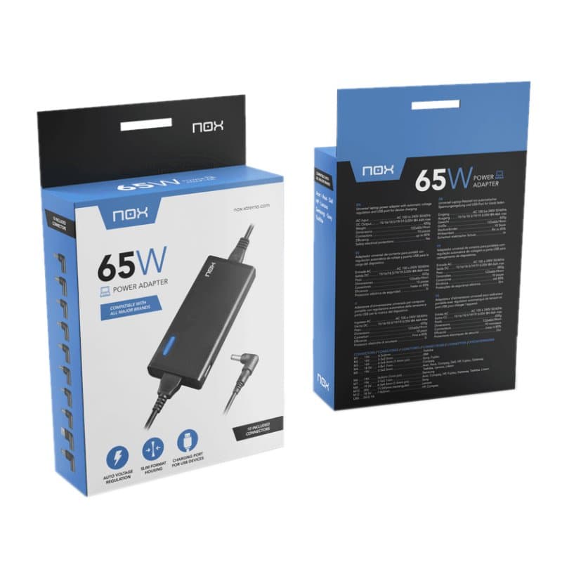 Nox Cargador para portátil 65W USB - 4