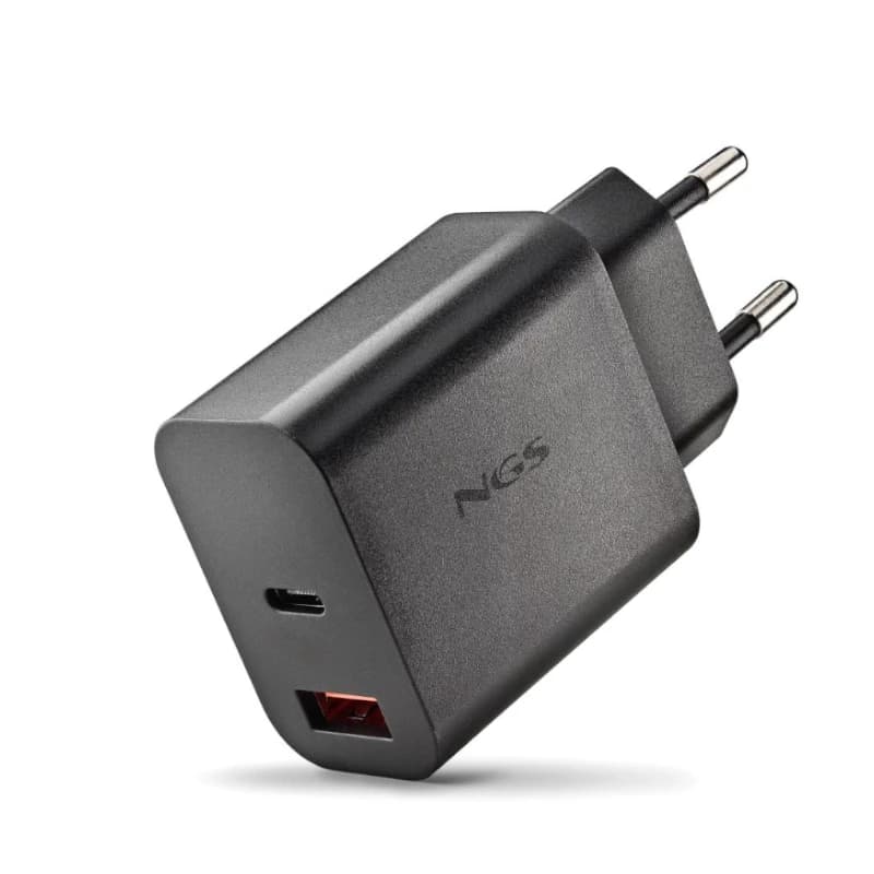 NGS CARGADOR GAN ULTRARAPIDO 30W USB-C+ USB-A