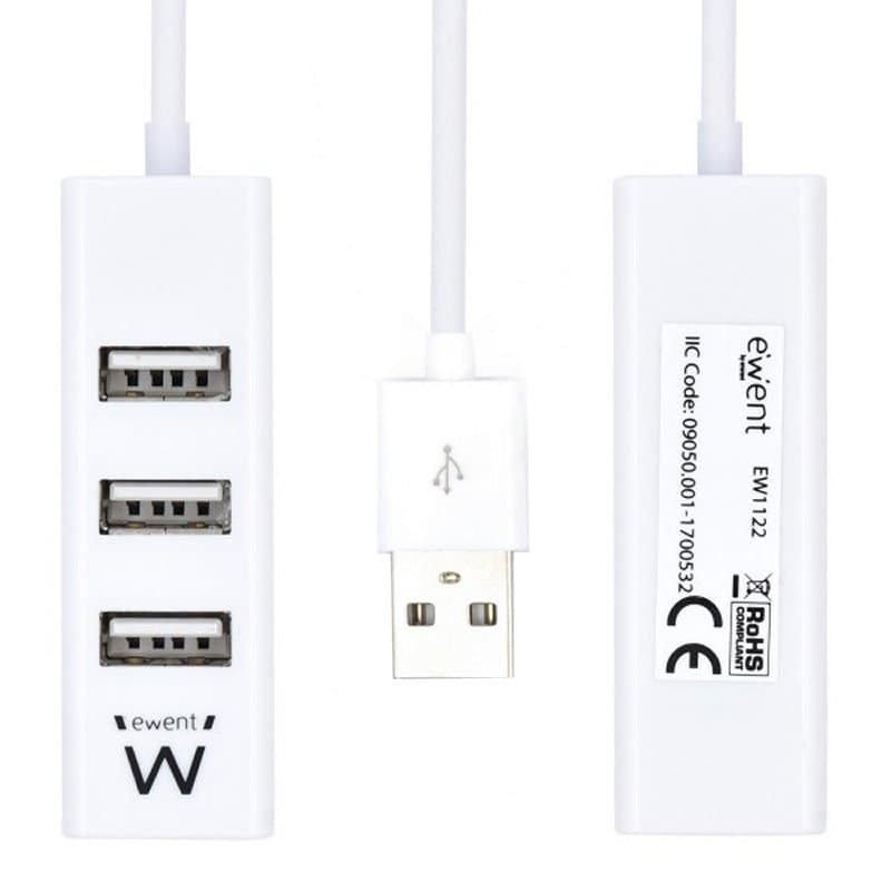 EWENT EW1122 MINI-HUB USB 4 PUERTOS BLANCO - 3