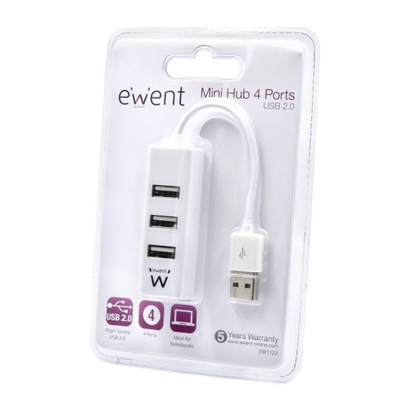 EWENT EW1122 MINI-HUB USB 4 PUERTOS BLANCO - 4