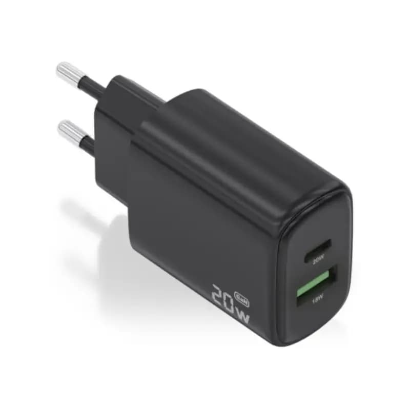 Aisens Cargador GaN 20W USB-C PD 3.0 USB-A QC3.0
