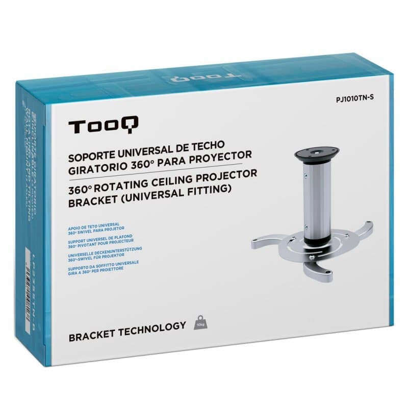 Tooq PJ1010TN-S Soporte Proyector Techo Plata - 4