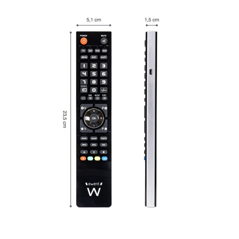 EWENT EW1570 Mando TV 4 en 1 programable x cable - 3