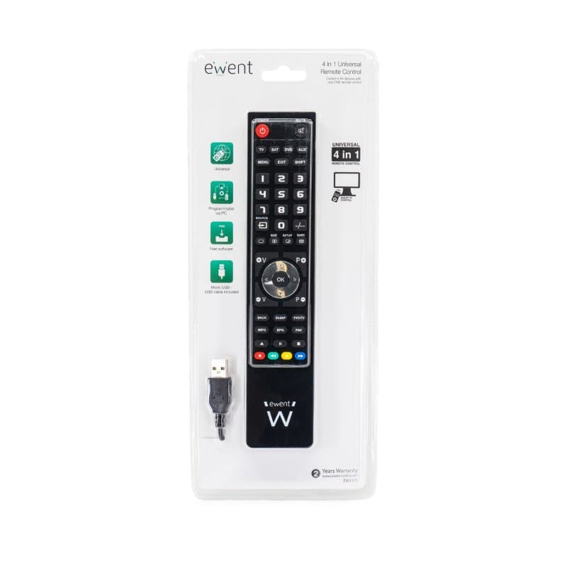 EWENT EW1570 Mando TV 4 en 1 programable x cable - 4