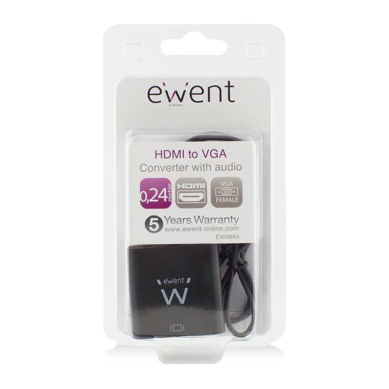 EWENT EW9864 Adaptador Hdmi/Vga con Audio - 3