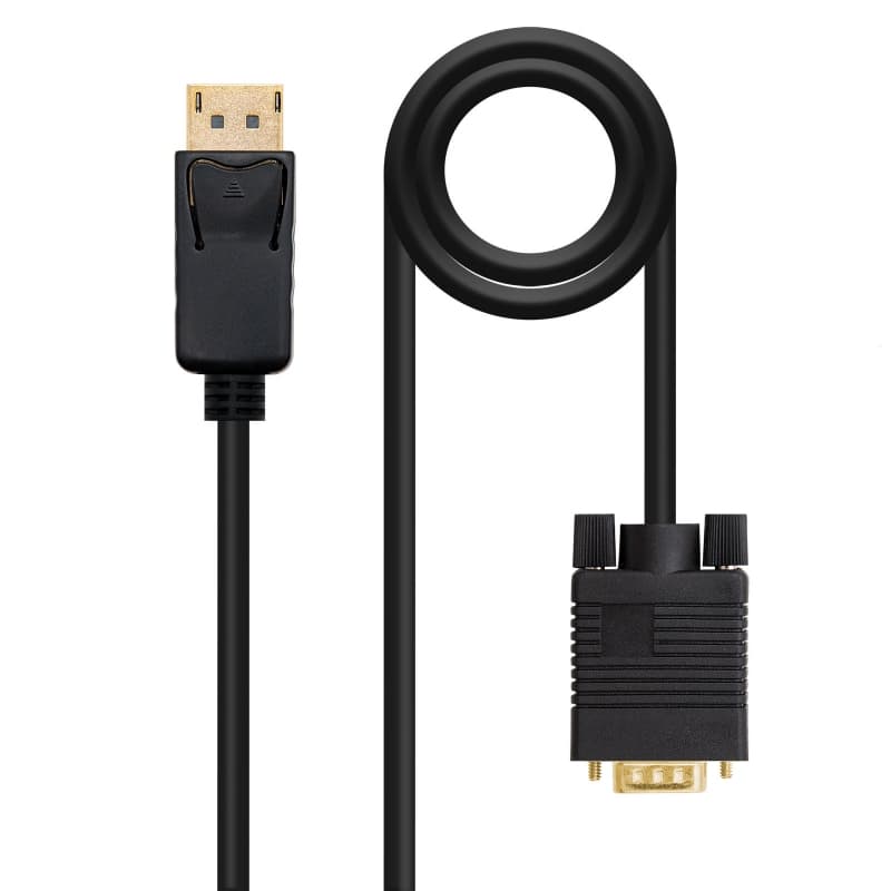 Nanocable Cable Conversor DP a VGA negro, 2 M - 2