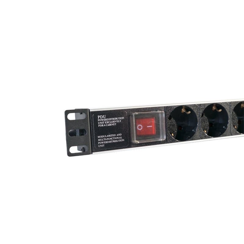 2LAN Regleta 19" 8 Schukos Interruptor - 2