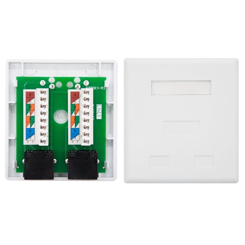 Nanocable Roseta Superficie CAT.6 UTP 2Tomas Blanc - 4