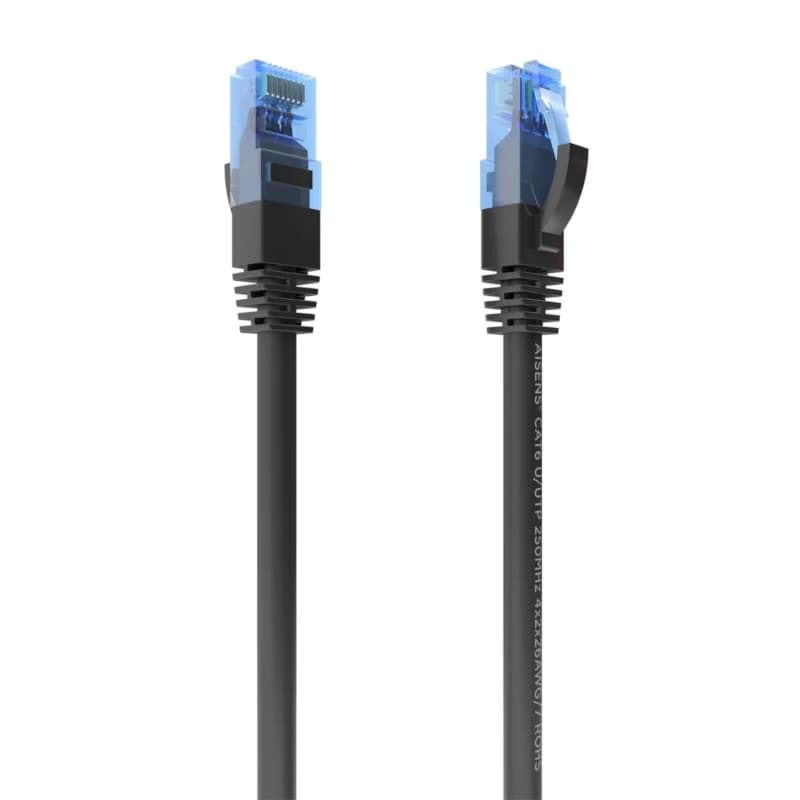 Aisens Cable RJ45 CAT.6 UTP AWG26 CCA Negro 0.75m