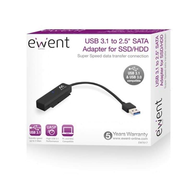 Ewent Cable USB 3.1 Adp Sata 2.5"SSD/HD - 4