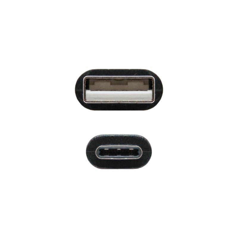 Nanocable Cable USB 2.0 3A Tipo USB-C/M-A/M 0.5 M - 3