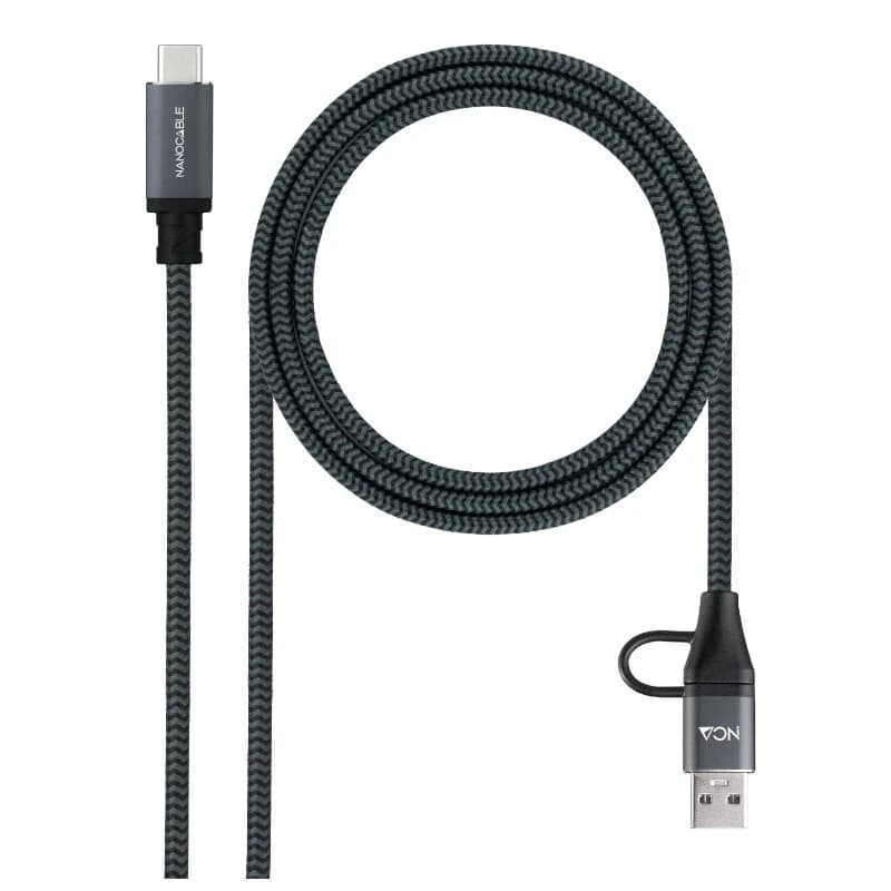 Nanocable Cable USB3.2 100W USB-C+A/USB-C 1,5 M