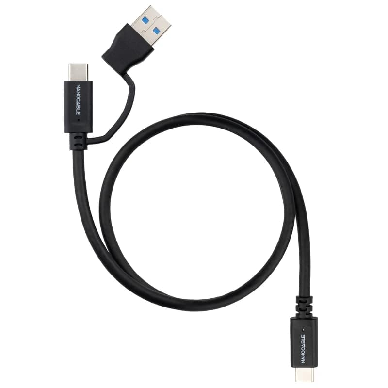 Nanocable Cable USB-C+USB-A/USB-C 3.2 GEN2 2 M