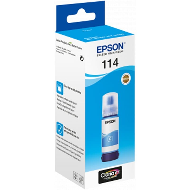 Epson Botella Tinta Ecotank 114 Cyan - 2