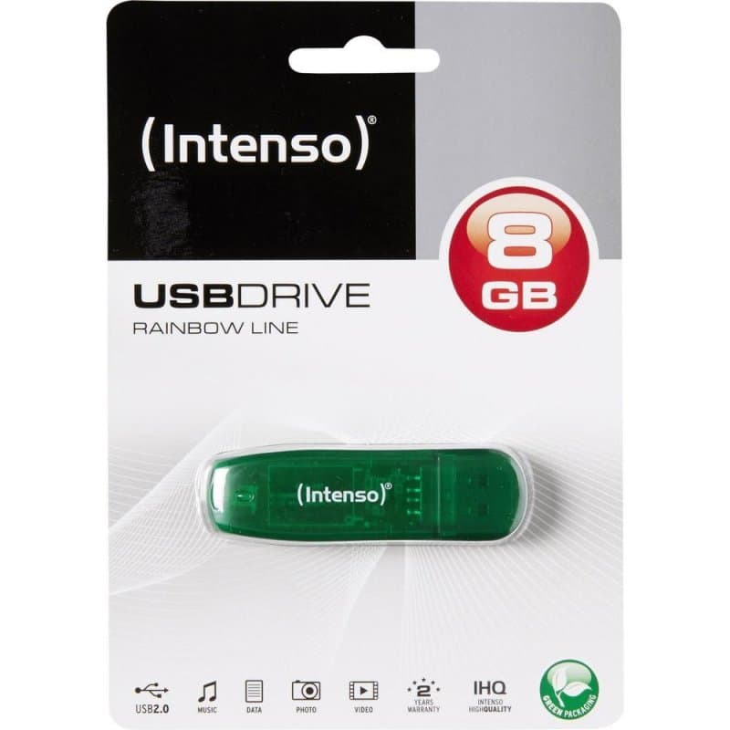 Intenso 3502460 Lápiz USB 2.0 Rainbow 8GB Verde - 3