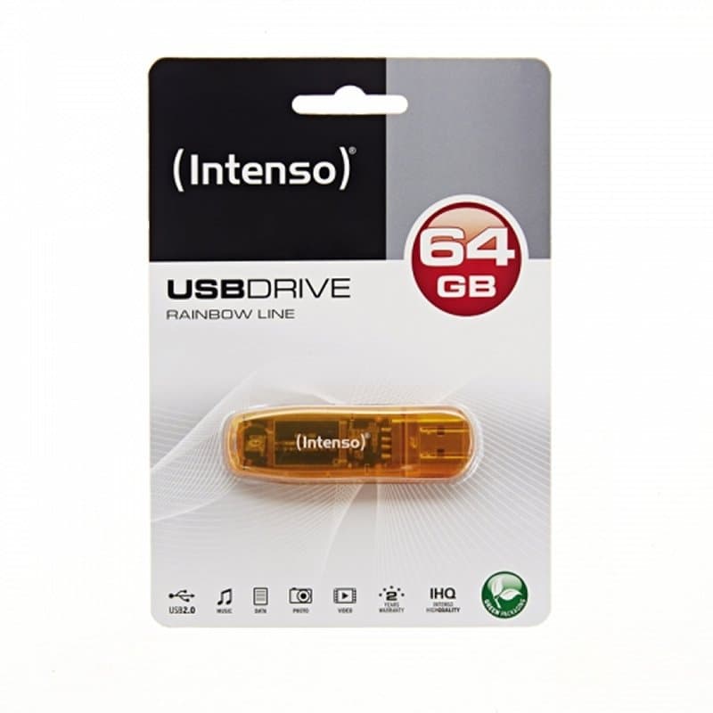 Intenso 3502490 Lápiz USB 2.0 Rainbow 64GB Naranja - 3