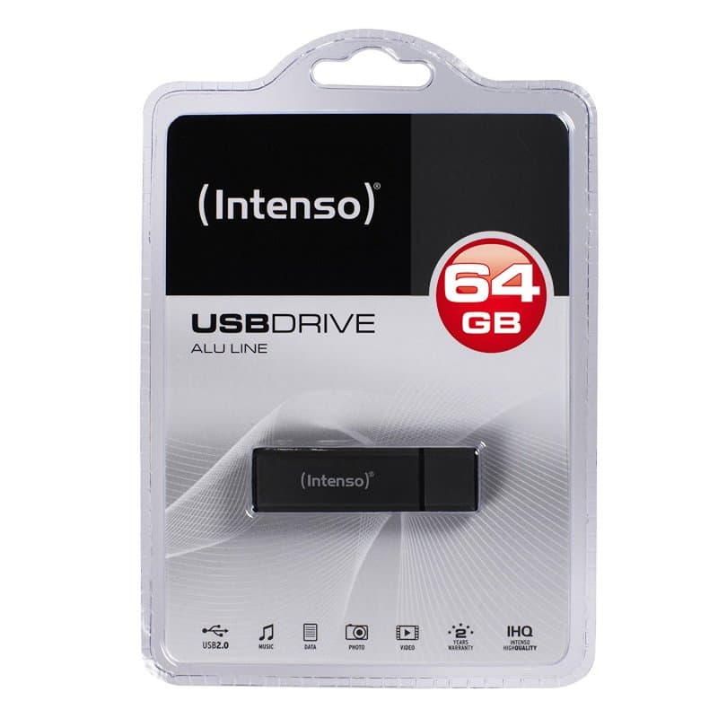 Intenso 3521491 Lápiz USB 2.0 Alu 64GB Antracita - 3