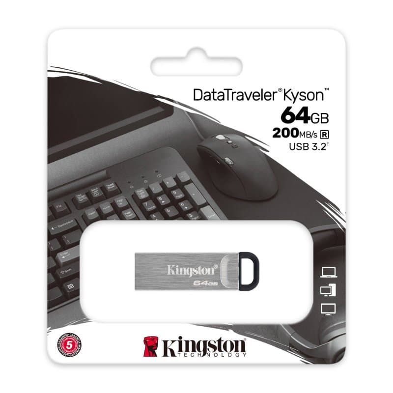 Kingston DataTraveler DTKN 64GB USB 3.2 Gen1 Plata - 3