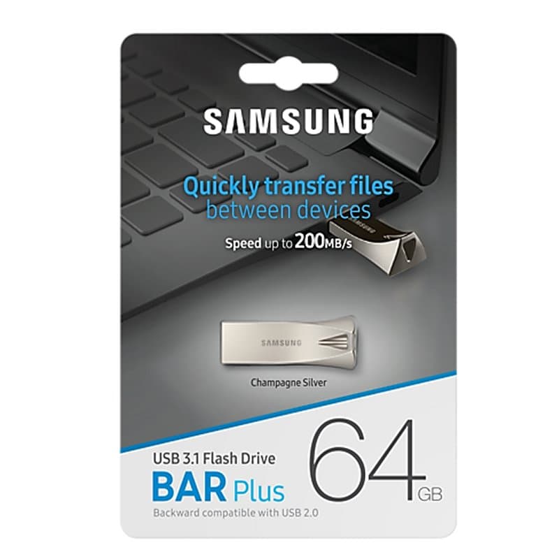 Samsung Bar Plus 64GB USB 3.1 Champaign Silver - 4