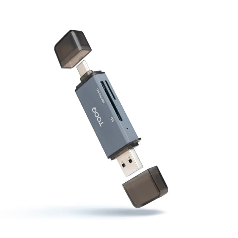Tooq TQR-3001G Lector USB3.0 (USB-C+USB-A) SD/TF