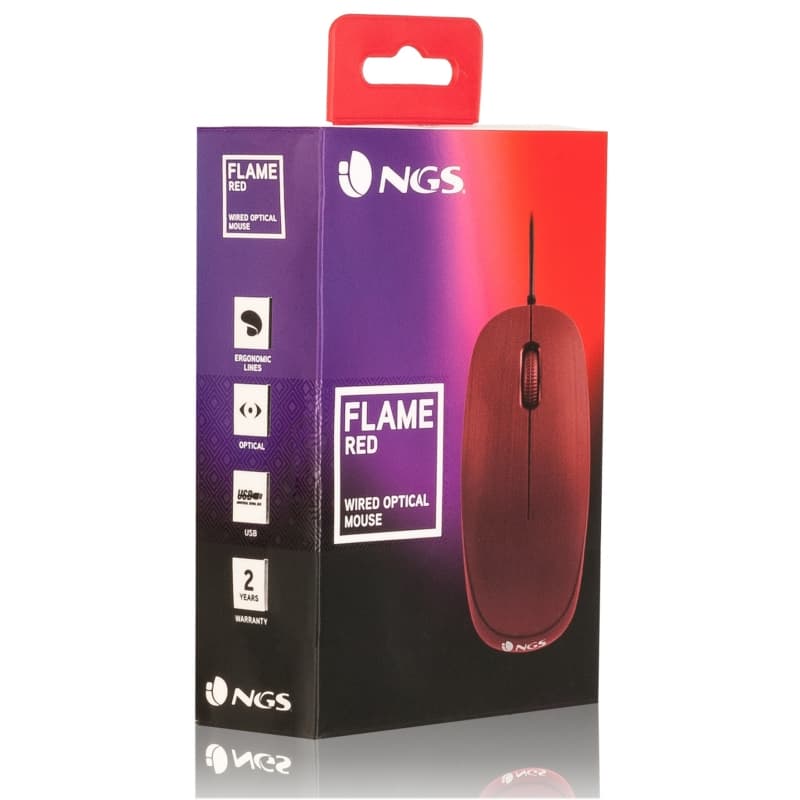 NGS Raton óptico Redflame 1000 Dpi Rojo - 4