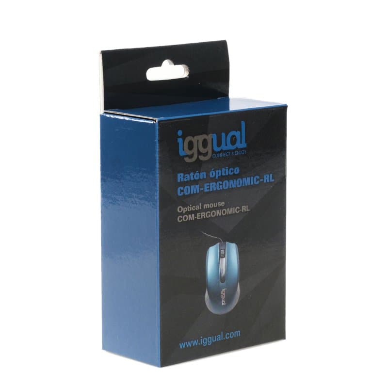 iggual Ratón óptico COM-ERGONOMIC-RL-800DPI azul - 4