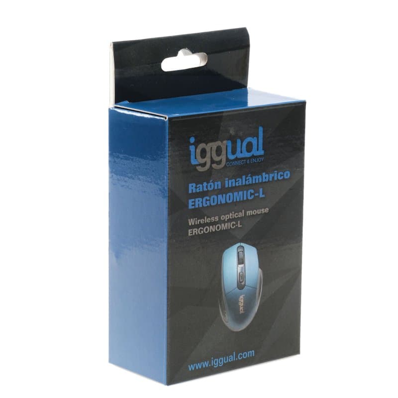 iggual Ratón inalámbrico ERGONOMIC-L-1600DPI azul - 4