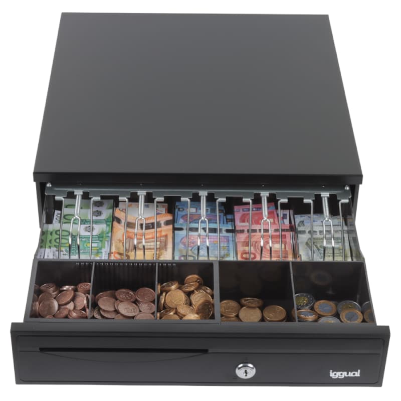 iggual Cajón Portamonedas IRON-30 42cm 5+5 negro