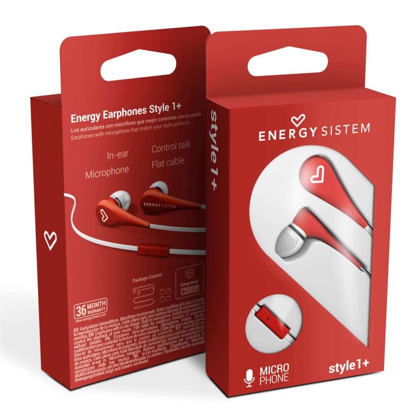 Energy Sistem Auricular Intrauditivo Style 1 Rojo - 4