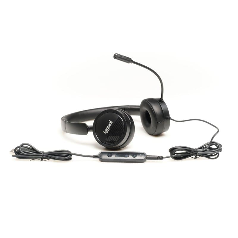 iggual Auriculares con micro Dual Tech USB/3,5 mm - 3