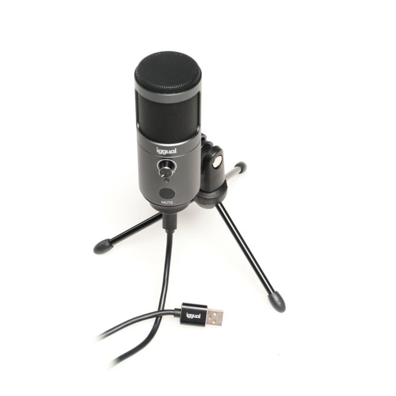 iggual Micrófono condensador Podcasting Pro gris - 2
