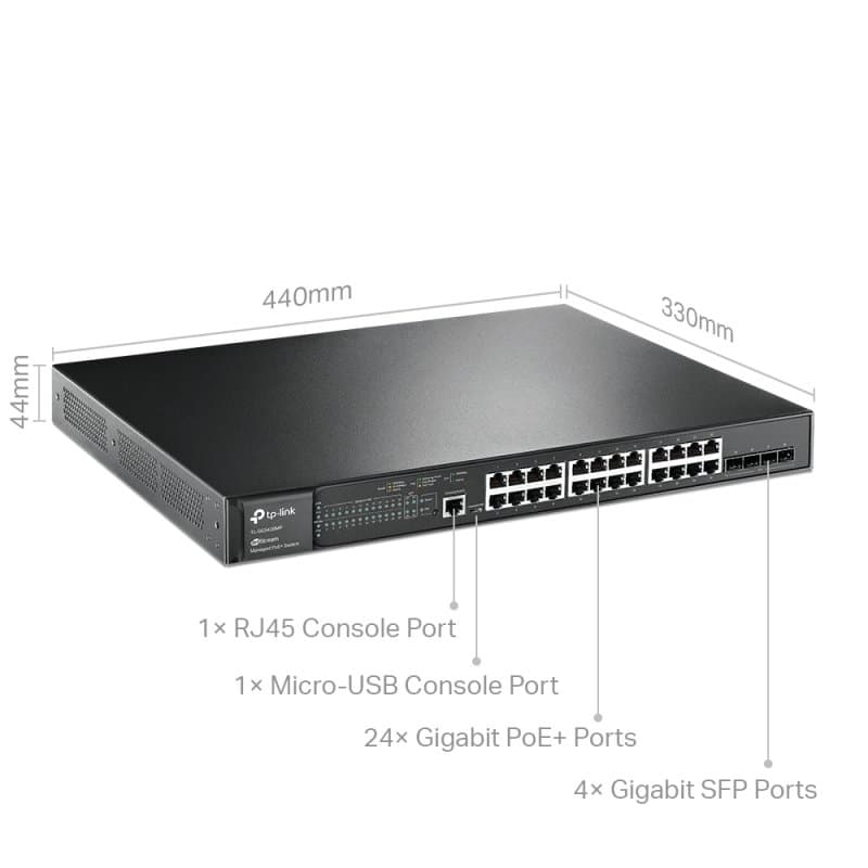 TP-Link SG3428MP Switch 24xGB PoE L2 4xSFP Rack - 2
