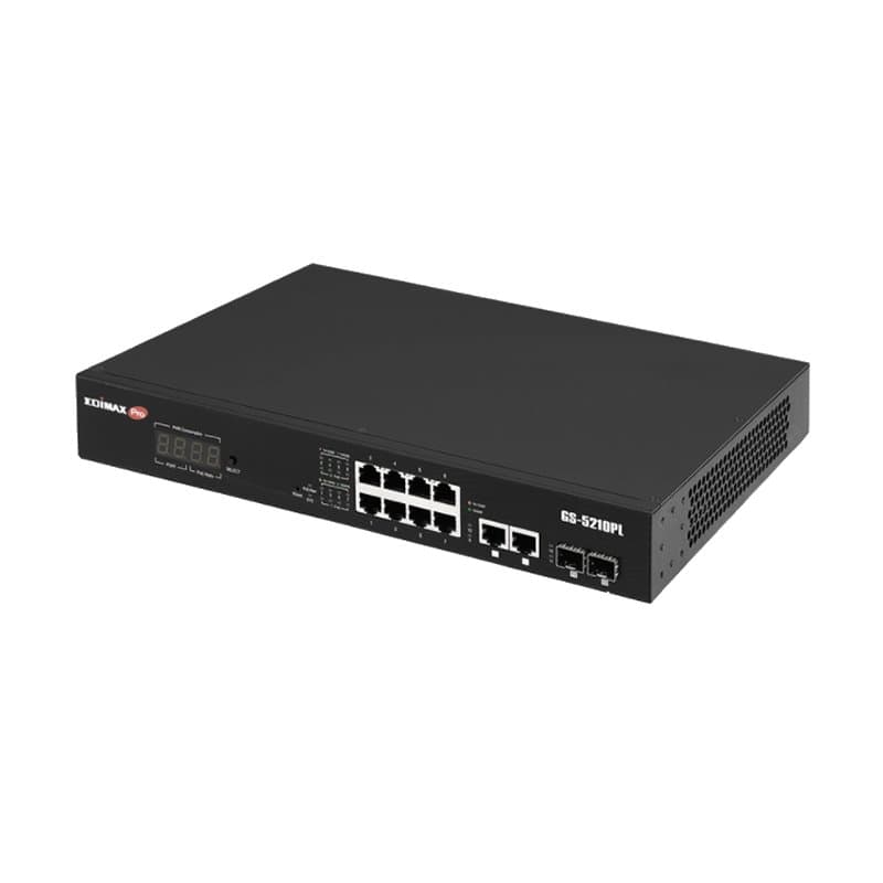 Edimax GS-5210PL Switch 10xGb PoE+ 2xSFP Surve - 2