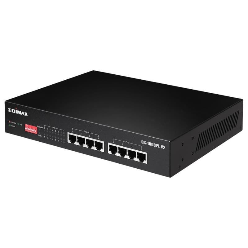 Edimax GS-1008PL V2 Switch 8xGbE PoE+ - 2