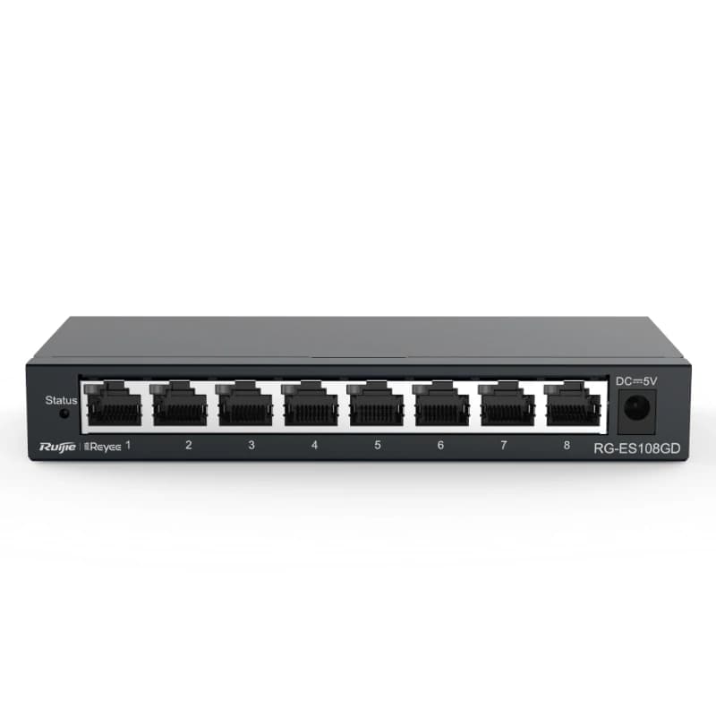 Reyee Unmanaged Switch 8xGb RJ45 Steel Case