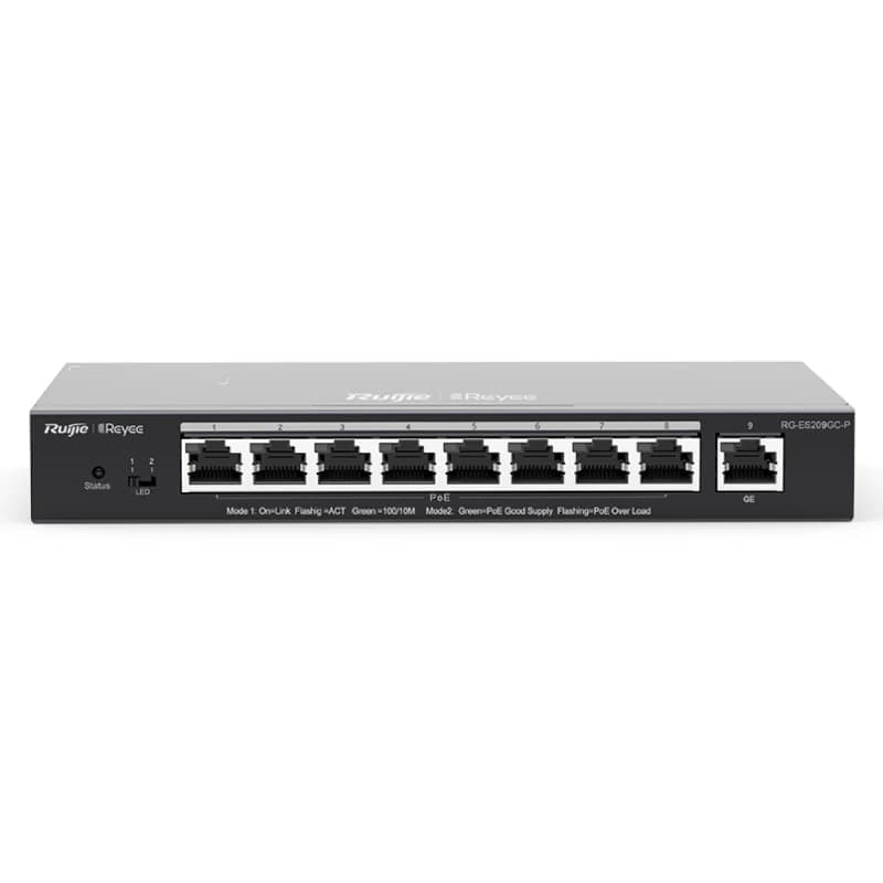 Reyee ES209GC-P Switch 9xGbE (8 PoE/POE+) 120W