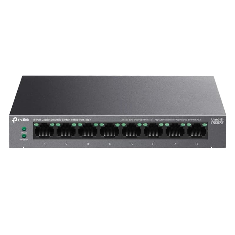 TP-Link LS108GP Switch 8xGb PoE+ 62W Desktop