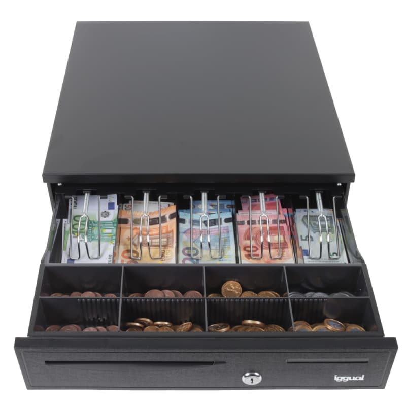 iggual Cajón portamonedas IRON-20 42cm 4+8 negro